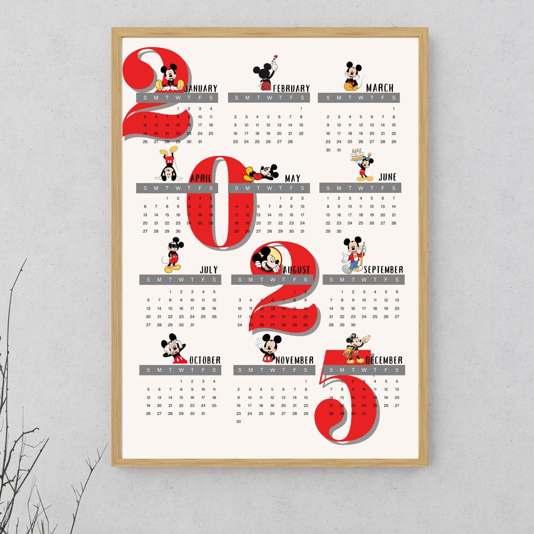 Mickey Mouse Calendar 20242025 A Year of Fun, Laughter, and Ears