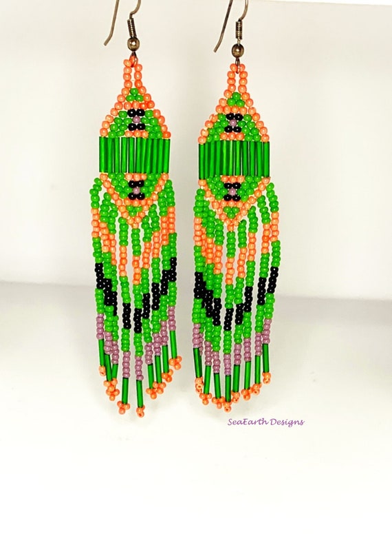 Vintage beaded earrings Gem