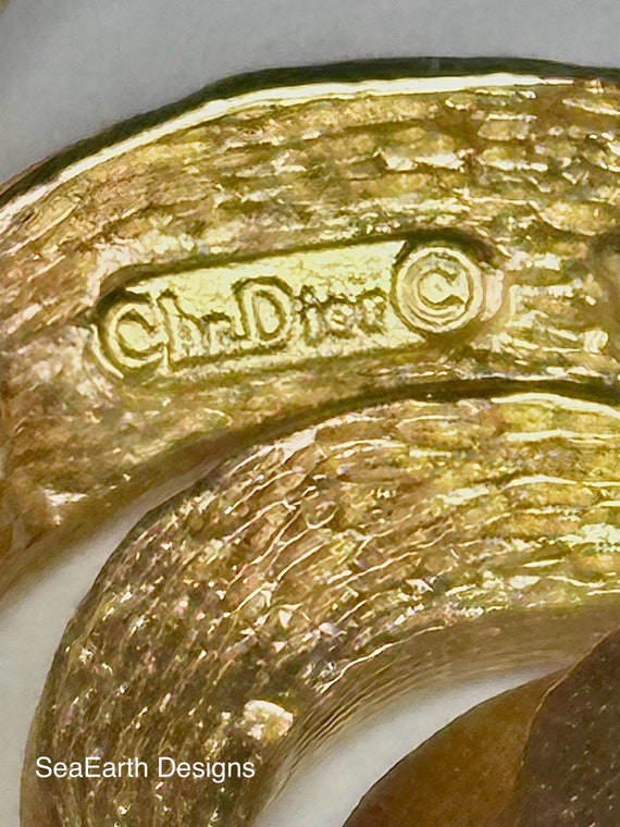 Vintage Signed Christian Dior Earrings - image 4