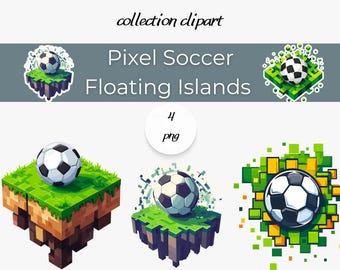 Pixel Soccer Floating Islands- 4 PNG