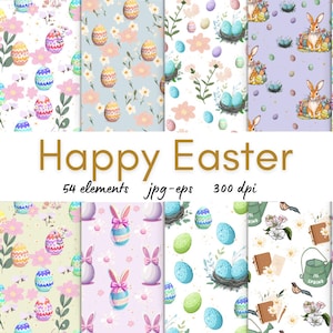 Happy Easter 54 elements jpg-eps