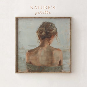 Printable High-quality Bare Back Beauty Subtle Sensual Oil Painting ...
