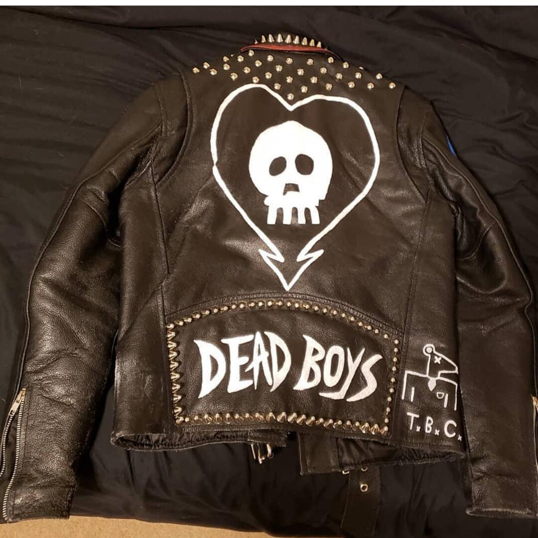Black Studded Leather Jacket Men's Brando Belted Collar
