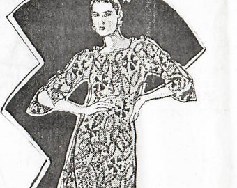 1980s Patterns Pacifica 3059 UNCUT Vintage Sewing Pattern Misses Muu Muu or Caftan Size 10-14-18 Bust 32.-36-40