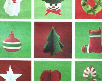 Anni '70 Butterick 5093 Vintage Craft Pattern Decorazioni per le feste, Ornamenti natalizi, Decorazioni natalizie, Ghirlanda natalizia, Ghirlanda