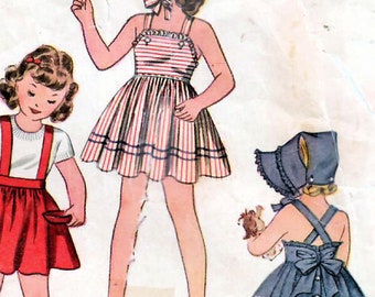 Vintage 1940s Ice Skating Outfit Pattern Advance 5400 size 15 Unused suspender skirt panties panty jacket