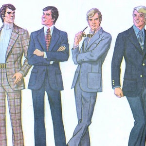 1970s Mccall's 3443 Vintage Sewing Pattern Suit, Tailored Jacket ...