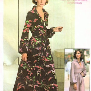 1970s Simplicity 7168 Vintage Sewing Pattern Misses Dress, Evening Dress, Size 10 Bust 32-1/2, Size 12 Bust 34