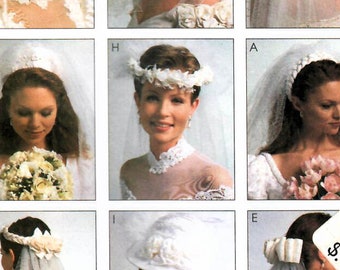 Vintage 1970s Bridal Veil Headband Ivory Fascinator Wedding  display picture 3