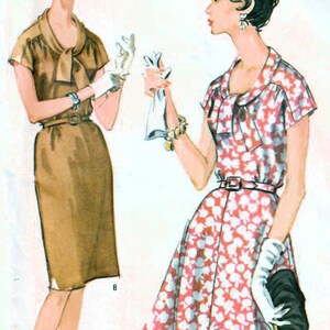 Modello di cucito vintage McCall&#39;s 6732 degli anni &#39;60, abito attillato, abito svasato e aderente, mezza taglia 12-1/2 busto 33, mezza taglia 24-1/2 busto 45