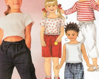 2000s McCall's 2599 UNCUT Vintage Sewing Pattern Girls Shorts, Short Pants, Short Top Size 2-3-4