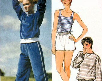 1980s Butterick 4459 Vintage Sewing Pattern Misses Fitted Top