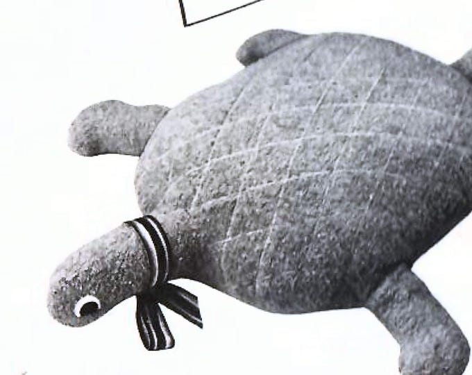 Stuffed Turtle Toy Pattern 1970s Turtle Soft Toy Sewing Pattern: Mail Order 20 Inch Stuffed Turtle ...