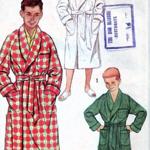 Vintage 1960 s Boys Bathrobe Patternsimplicity 2313size 14 Etsy UK