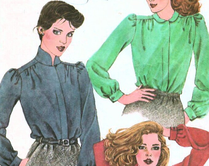 1980s Simplicity 9773 Vintage Sewing Pattern Misses Dressy Blouse ...