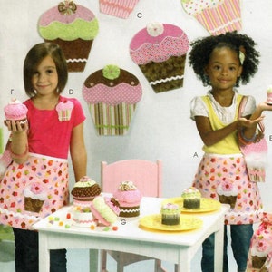 May include: Sew Sweet Chic by Susan Cousineas craft pattern for making cupcake-themed aprons and accessories. The pattern includes instructions for making a variety of cupcake-themed items, including aprons, bags, and decorations. The pattern is illustrated with photos of the finished products.