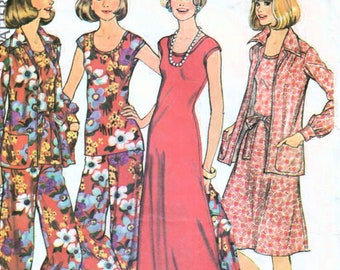 1970s McCall's 4250 Vintage Sewing Pattern Misses' Dress, Top, Jacket, and Pants Size 10 Bust 32-1/2, Size 18 Bust 40