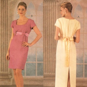 1990s McCall&#39;s 8820 UNCUT Vintage Sewing Pattern Evening Dress, Evening Gown, Empire Waist Dress Size 6-8-10