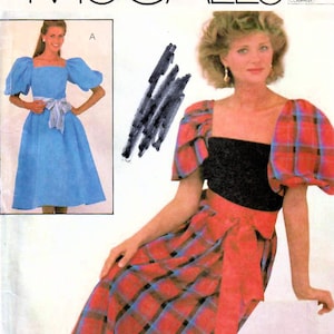 1980s McCalls 8323 UNCUT Vintage Sewing Pattern Misses Formal Dress, Party Dress, Evening Dress Size 14 Bust 36 image 1