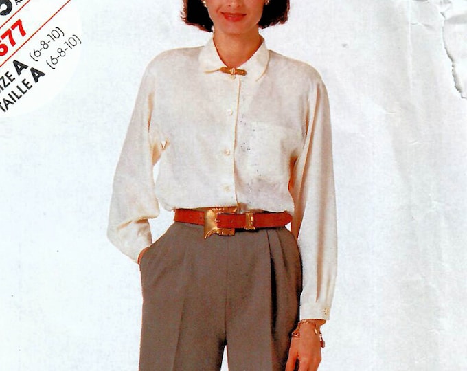 1980s Simplicity 9773 Vintage Sewing Pattern Misses Dressy Blouse ...