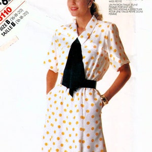 1980s McCall&#39;s 3110 UNCUT Vintage Sewing Pattern Misses Pullover Dress, Shirtwaist Dress Size 16-18-20 Bust 38-40-42