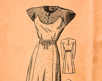 1940s Mail Order 9384 Vintage Sewing Pattern Misses Fitted Vest, Weskit ...