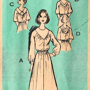 1970er Jahre Mail Order 9115 Vintage Schnittmuster Misses Pullover Kleid, Locker sitzendes Kleid, Größe 10 Büste 32-1 / 2