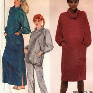 1980s Mccall's 9263 Vintage Sewing Pattern Maternity Pullover Dress ...
