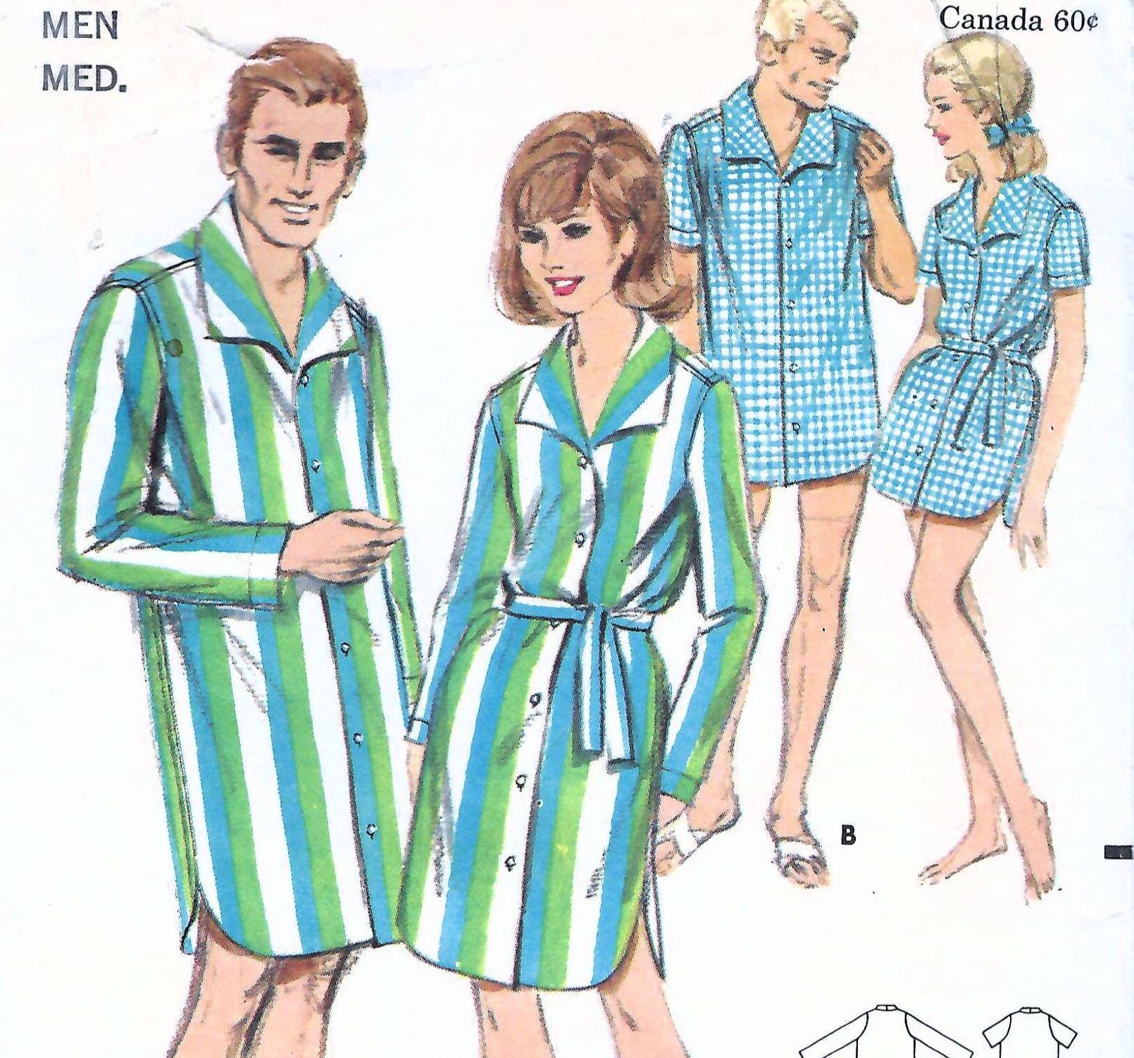 Mens 60s Sleepwear - Etsy