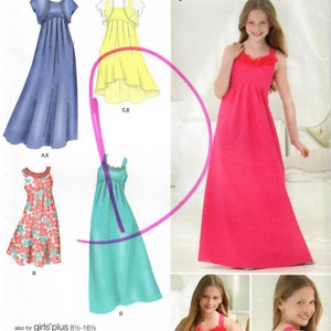 2010s Simplicity 1510 UNCUT Sewing Pattern Formal Dress, Empire Waist Dress, Evening Dress, Bolero Girls Plus Size 8-1/2 to 16-1/2