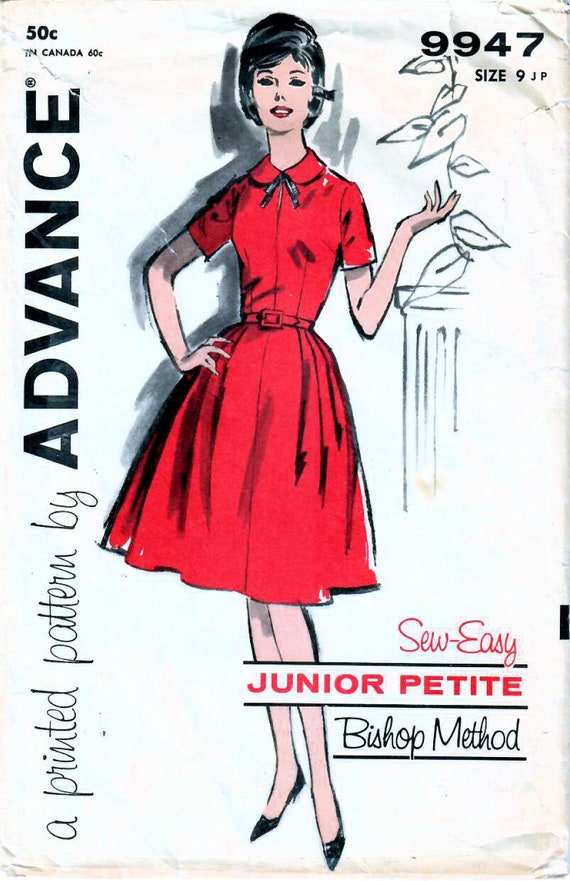 1960s Advance 9947 UNCUT Vintage Sewing Pattern Full Skirt Dress Fit and Flare Dress Junior Petite Size 9jp Bust 32 1 2 Etsy Australia