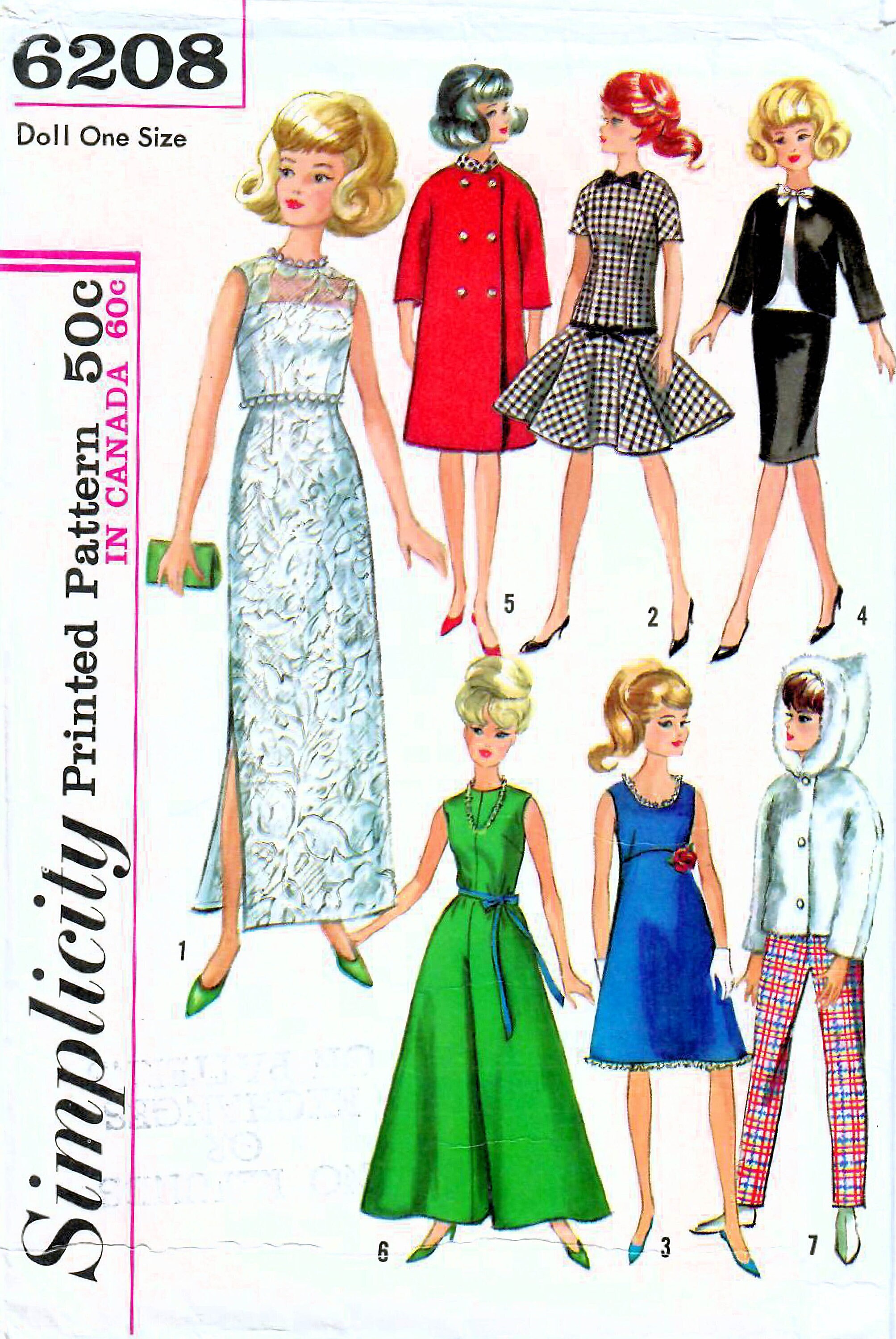 福袋 セール 1960s Simplicity 6208 Vintage Craft Pattern Teen Doll 裁縫材料