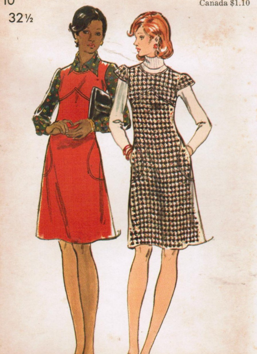 1970s Butterick 3372 UNCUT Vintage Sewing Pattern Misses A-line