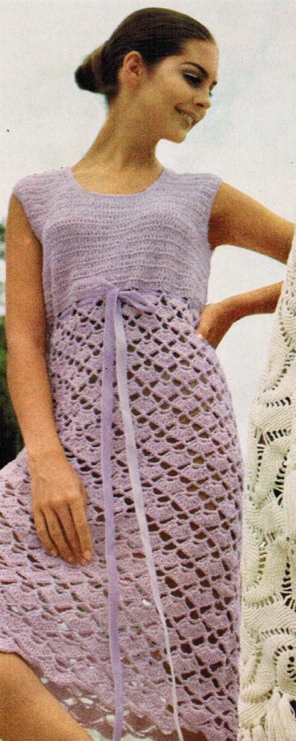 1970s A-Line Empire Waist Dress Pattern