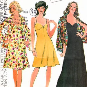 1970s McCall&#39;s 4010 Vintage Sewing Pattern Sleeveless Dress, Evening Dress, Sundress, Casual Jacket Size 10 Bust 32-1/2