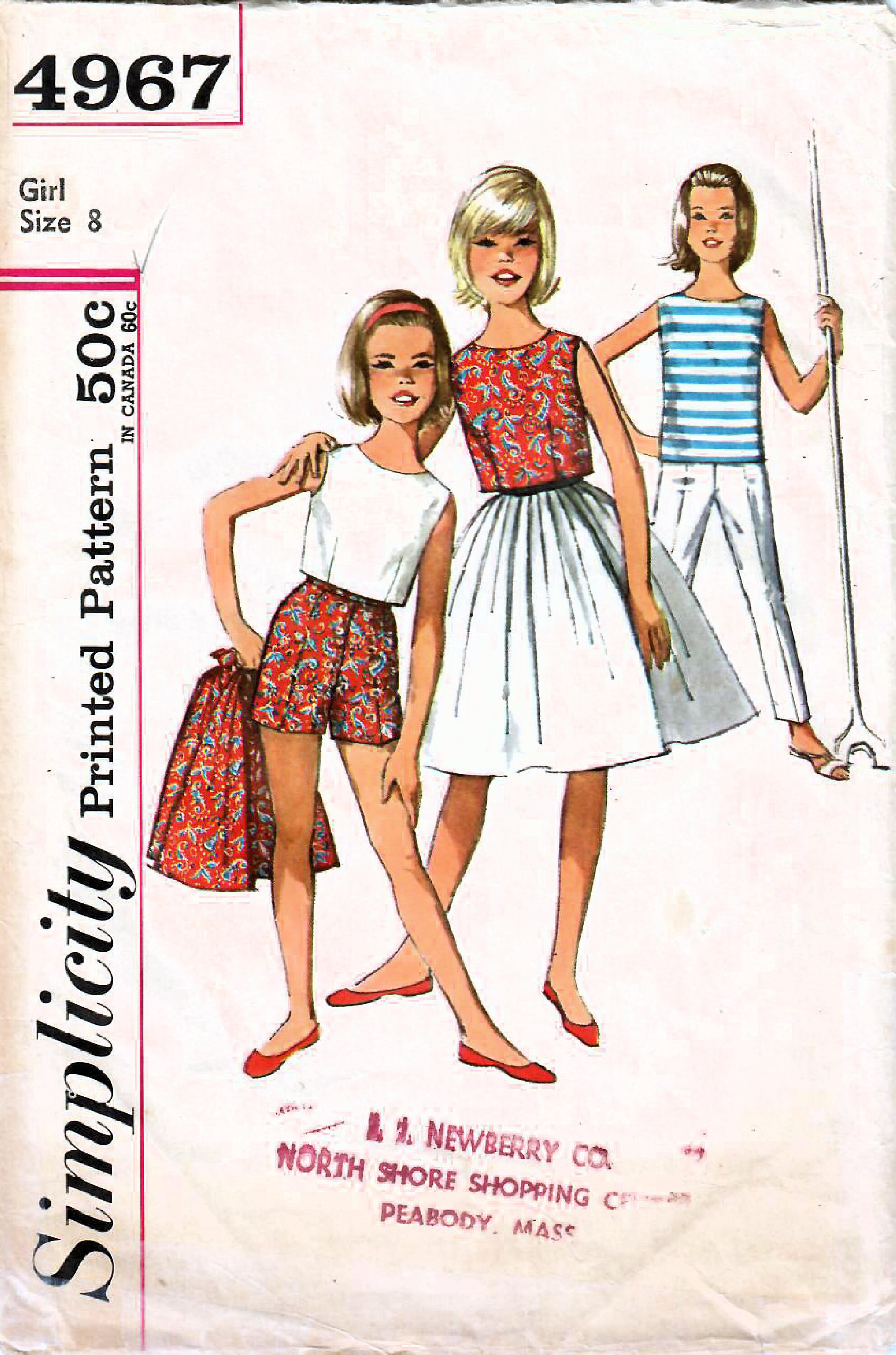 A-Line Dress Pattern Simplicity 1960's - Angel Elegance Vintage