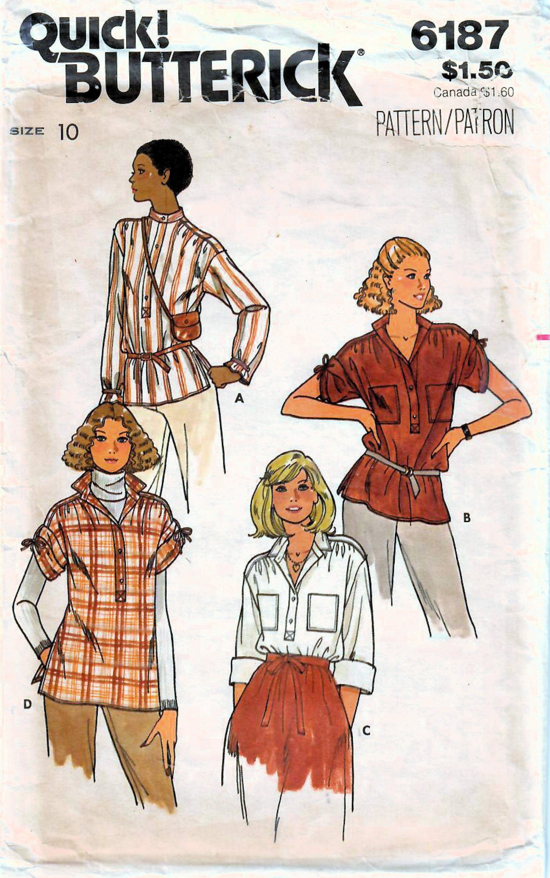 1970s Butterick 6187 Vintage Sewing Pattern Misses - Etsy