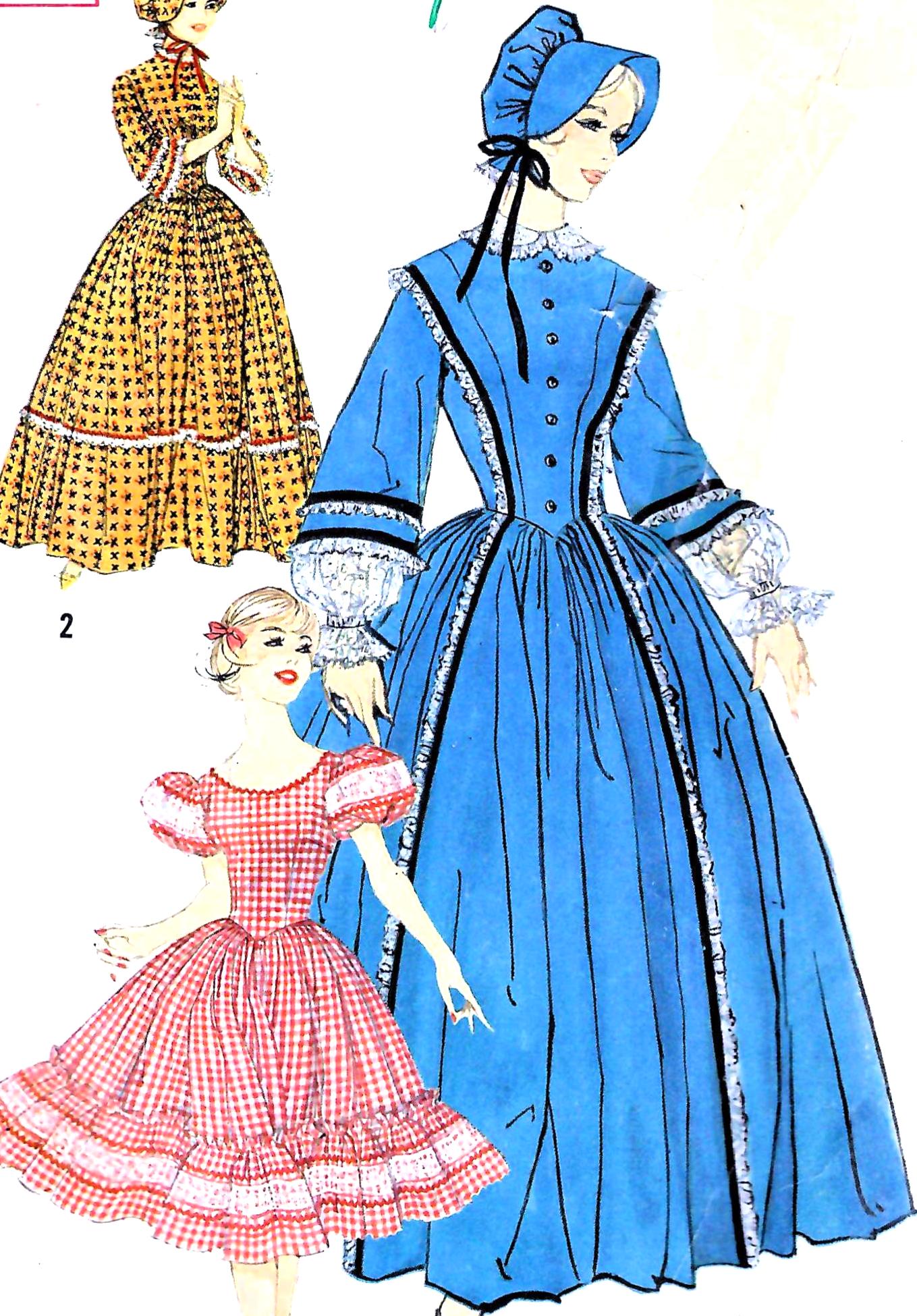 My Favorite Patterns for Dressing　アンティーク 1960s Centennial, Colonial, Frontier, Prairie Costume, Square