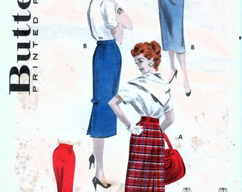 1950s Butterick 7642 Vintage Sewing Pattern Misses Slim