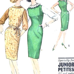 1960s Blouse, Jumper, Sleeveless Dress Sewing Pattern: Simplicity 4604 Jr Petite 7jp Bust 32