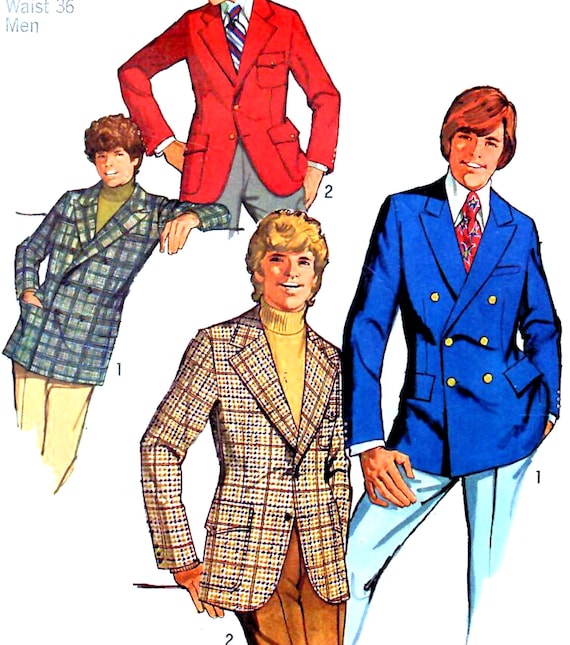 1970s Tailored Blazer, Fitted Jacket Sewing Pattern: Simplicity