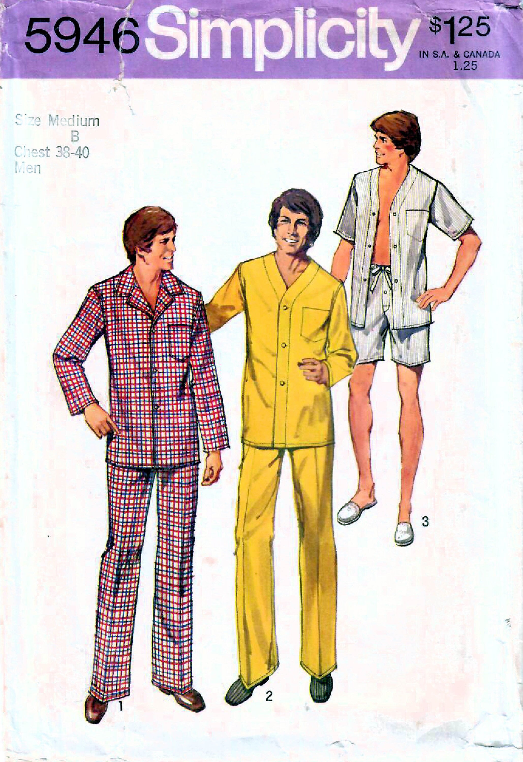 70〜80s Vintage Dreiklang Pajamas Stripe Vintage Dreiklang Striped Pajama Set: Mens Size UK 40 / EU