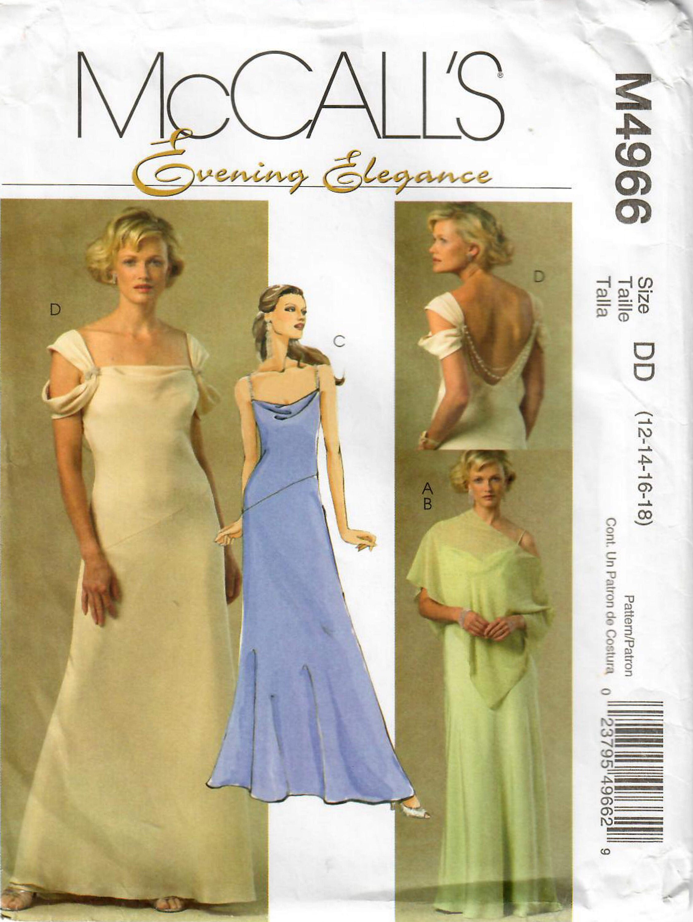 Bridal Dress Pattern Vintage McCalls Sewing - Angel Elegance Vintage
