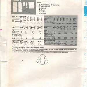 1970s Butterick 5623 UNCUT Vintage Sewing Pattern Misses Pullover Top ...