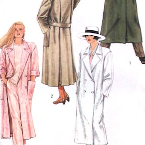 1980s Trench Coat Sewing Pattern: Simplicity 6524, Misses Size 12