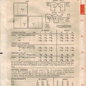 1960s Butterick 9256 Vintage Sewing Pattern Junior Miss Drop Waist ...