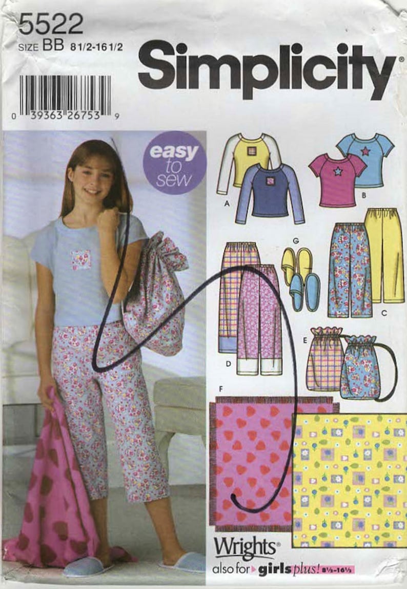 2000s Simplicity 5522 UNCUT Sewing Pattern Girls and Girls Etsy