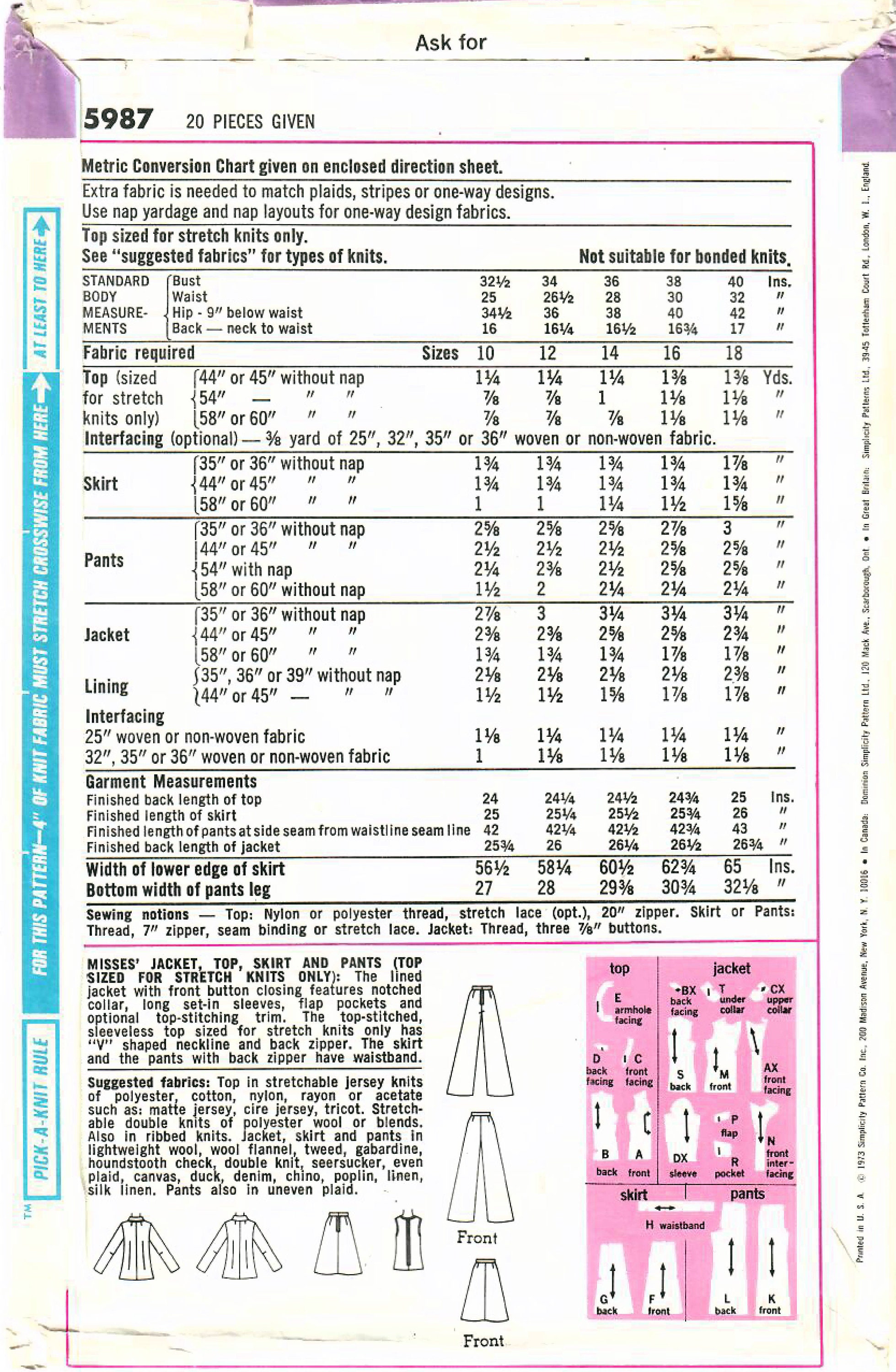 1970s Simplicity 5987 UNCUT Vintage Sewing Pattern Turtleneck Top, A ...