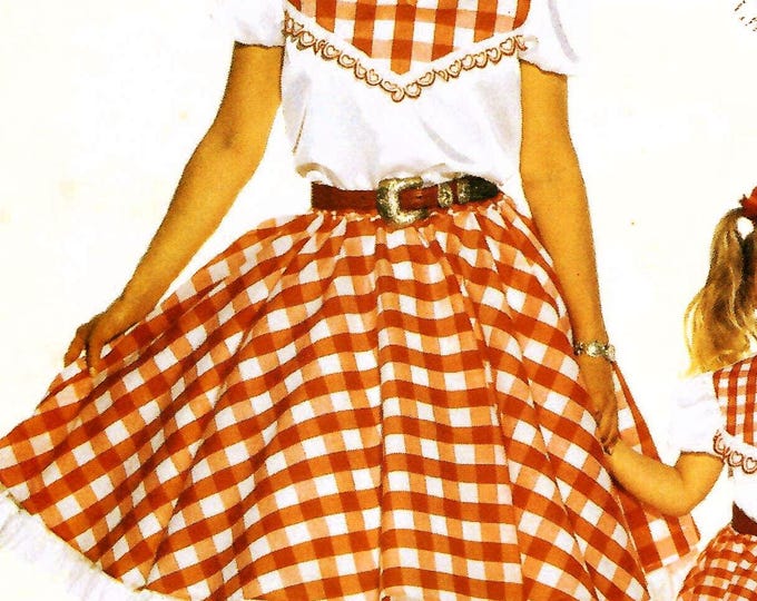1990s Square Dance Costume Sewing Pattern: Butterick 4656 Misses and ...