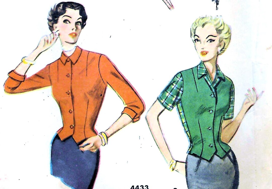 1950s Vest and Jacket Sewing Pattern: Simplicity 4433 Misses Size 14 ...